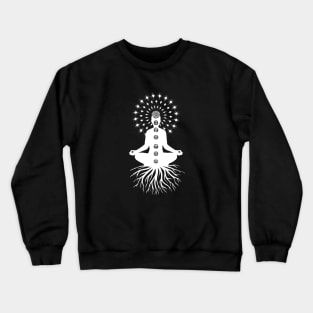 Meditator Roots, Chakras and Mandala Crewneck Sweatshirt